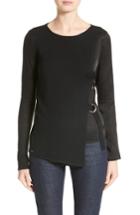 Women's Armani Jeans D-ring Wool Blend Sweater - Black