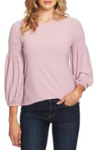 Women's Cece Smock Detail Crepe Top, Size - Pink