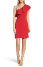 Women's Julia Jordan Ruffle One-shoulder Shift Dress - Red