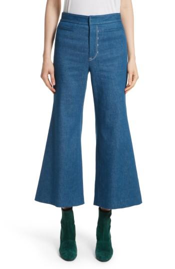 Women's Colovos Crop Flare Jeans - Blue/green