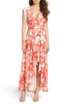 Women's Eliza J Surplice Obi High/low Dress