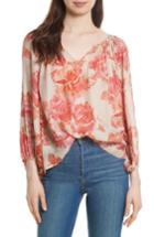 Women's The Great. The Dreamer Print Silk Top - Pink