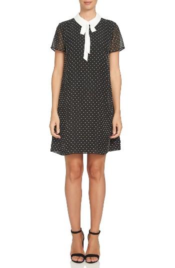 Women's Cece Collared Clip Dot Shift Dress