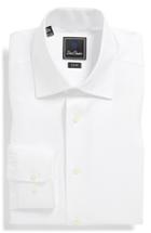 Men's David Donahue Trim Fit Solid Dress Shirt .5 34/35 - White