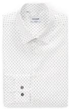 Men's Duchamp Trim Fit Dot Dress Shirt .5 - 32/33 - White