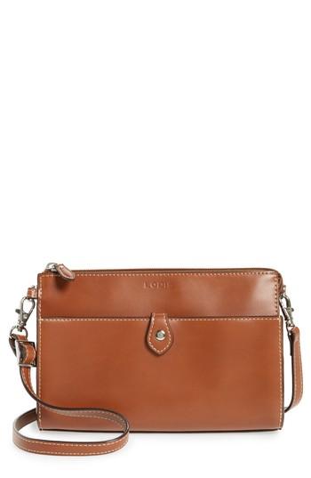 Lodis Los Angeles Audrey Under Lock & Key Vicky Convertible Leather Crossbody Bag - Brown