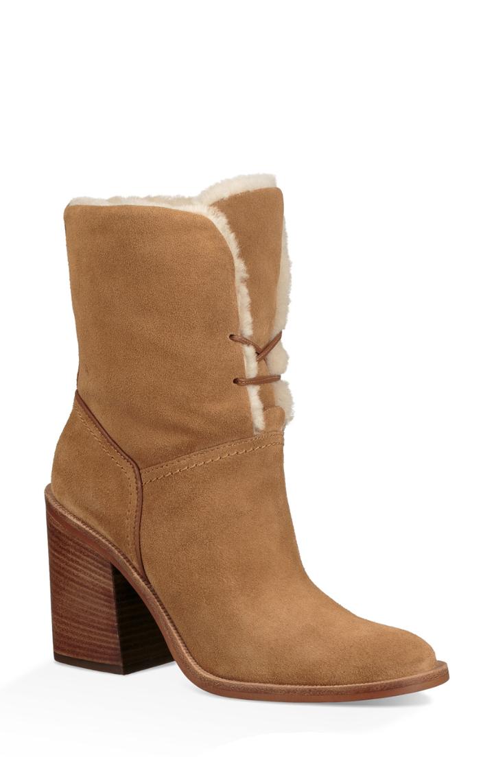 Women's Ugg Jerene Genuine Shearling Boot .5 M - Brown