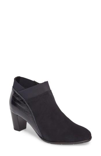 Women's Ara 'torrence' Almond Toe Zip Bootie .5 M - Blue