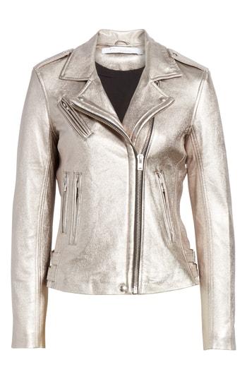 Women's Iro Leather Moto Jacket Us / 38 Fr - Brown