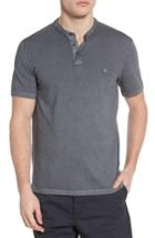 Men's John Varvatos Star Usa Sublime Short Sleeve Henley - Grey