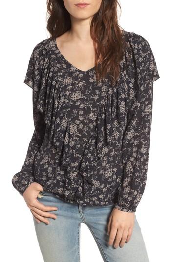 Women's Hinge Ruffle Top, Size - Grey