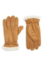 Women's The Accessory Collective Faux Shearling Lined Gloves, Size - Brown