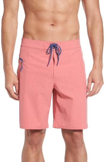 Men's Vineyard Vines Heather Stretch Board Shorts - Red