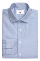 Men's Lorenzo Uomo Trim Fit Textured Dress Shirt - 32 - Blue