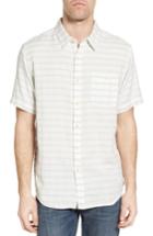 Men's True Grit Newport Stripe Sport Shirt - White