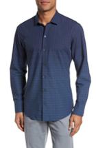 Men's Zachary Prell Wein Slim Fit Check Sport Shirt - Blue