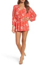Women's Knot Sisters Coco Romper - Red