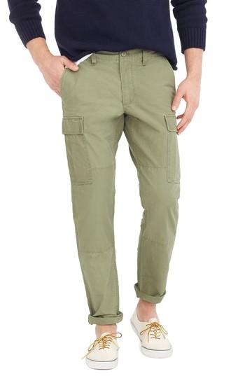 Men's J.crew 770 Straight Fit Ripstop Cargo Pants X 32 - Green
