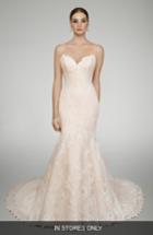 Women's Matthew Christopher Tyler Strapless Chantilly Lace Trumpet Gown, Size In Store Only - White