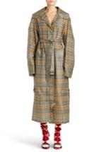 Women's Burberry Vintage Check Plastic Trench Coat - Yellow