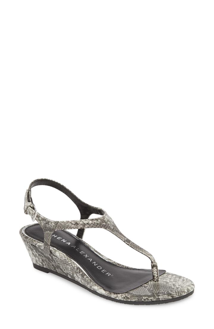 Women's Athena Alexander Linus Wedge Sandal .5 M - Black