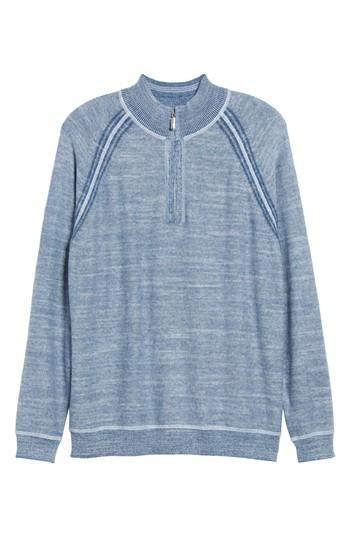Men's Tommy Bahama Sandy Bay Half-zip Pullover, Size - Blue