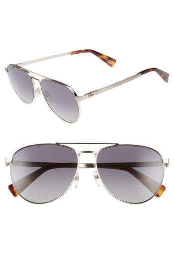 Women's Marc Jacobs 59mm Polarized Aviator Sunglasses - Grey/ Gold