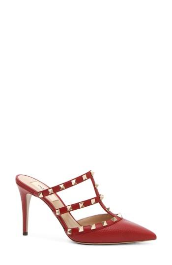 Women's Valentino Garavani Rockstud Cage Mule Us / 35eu - Beige