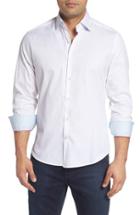 Men's Stone Rose Textured Sport Shirt - White