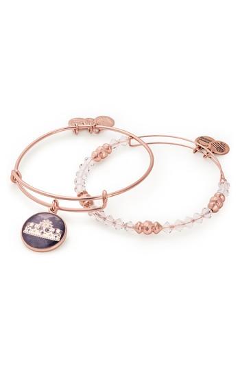 Women's Alex And Ani Queen's Crown Set Of 2 Adjustable Wire Bangles