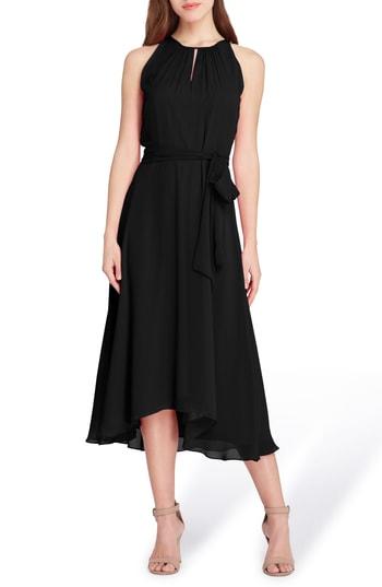 Women's Tahari Sleeveless Chiffon Midi Dress - Black