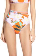 Women's Diane Von Furstenberg High Waist Bikini Bottoms, Size - Orange