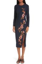 Women's Cinq A Sept Lexi Embroidered Dress - Blue