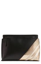 Bp. Stripe Faux Leather Clutch - Black