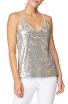 Women's Habitual Mixed Media Reversible Sequin Camisole - Metallic