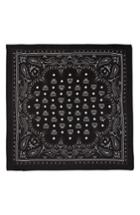 Women's Mcm Logo Silk Bandana Scarf, Size - Black