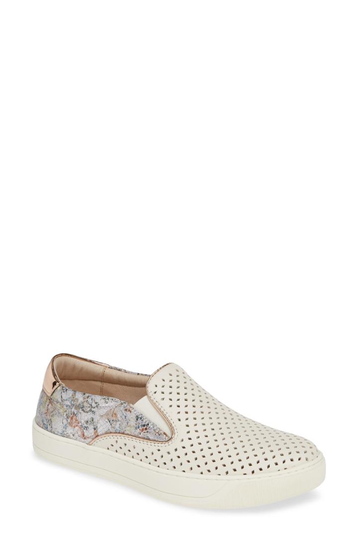 Women's Johnston & Murphy Elaine Perforated Slip-on Sneaker M - White