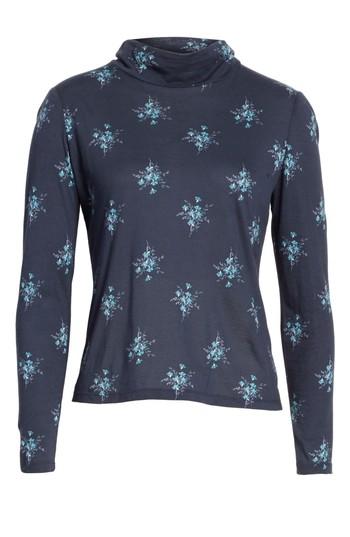 Women's Rebecca Taylor Celeste Jersey Mock Neck Top - Blue