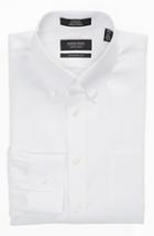 Men's Nordstrom Men's Shop Traditional Fit Non-iron Solid Dress Shirt 36 - White