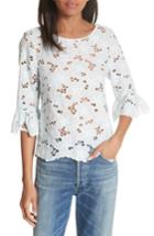 Women's Rebecca Taylor Cotton Eyelet Blouse - Blue