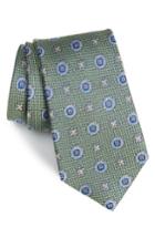 Men's Nordstrom Men's Shop Rurwin Medallion Silk Tie, Size - Green