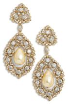 Women's Nina Rococo Double Drop Imitation Pearl Earrings