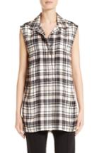 Women's Victor Alfaro Plaid Print Silk Tunic