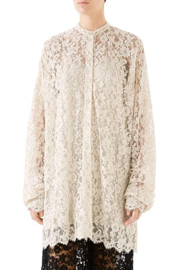 Women's Gucci Scalloped Lace Dress Us / 40 It - Ivory