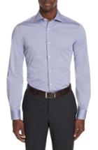 Men's Canali Slim Fit Stretch Dot Dress Shirt .5 - Grey