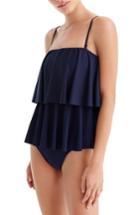 Women's J.crew Ruffle Cami Tank One-piece Swimsuit - Blue