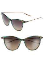 Women's Salt 58mm Polarized Cat Eye Sunglasses - Sandy Sea Green
