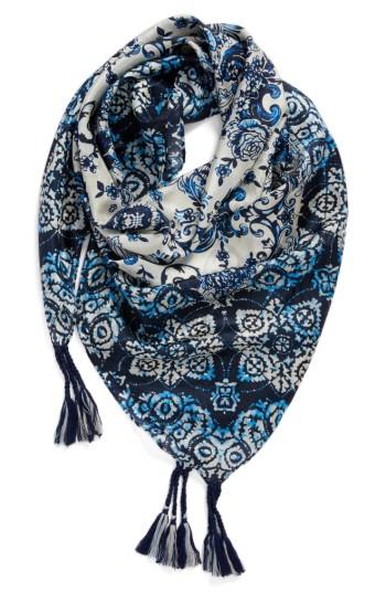Women's Johnny Was Mocity Silk Scarf, Size - Blue