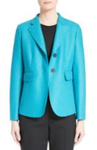 Women's Armani Collezioni Double Face Wool Jacket - Blue