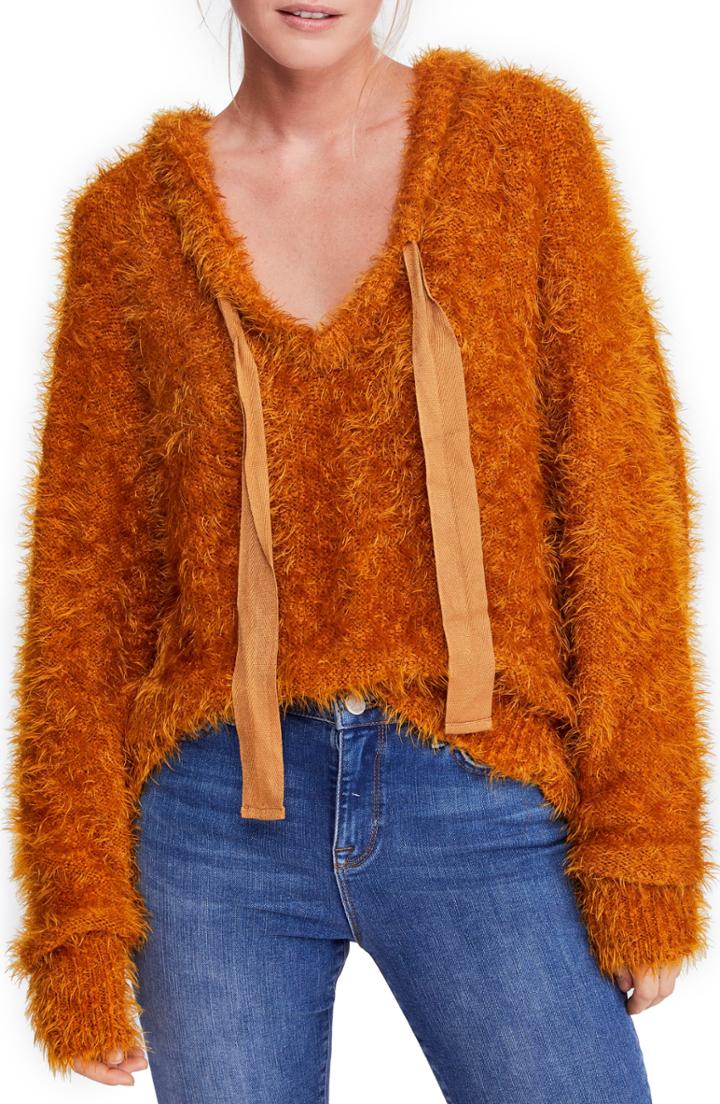 Women's Free People Light As A Feather Hoodie - Metallic